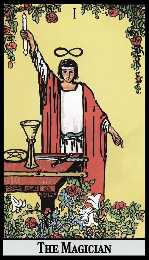 The Magician card from the 1909 Classic deck