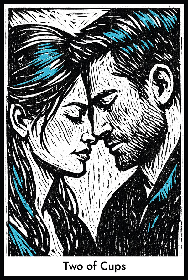 A card from the Woodcut deck